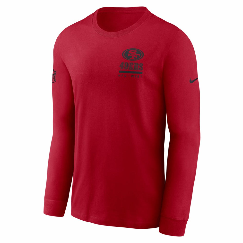 San Francisco 49ers Sideline Dri-FIT Long Sleeve T-Shirt - Scarlet T-shirts