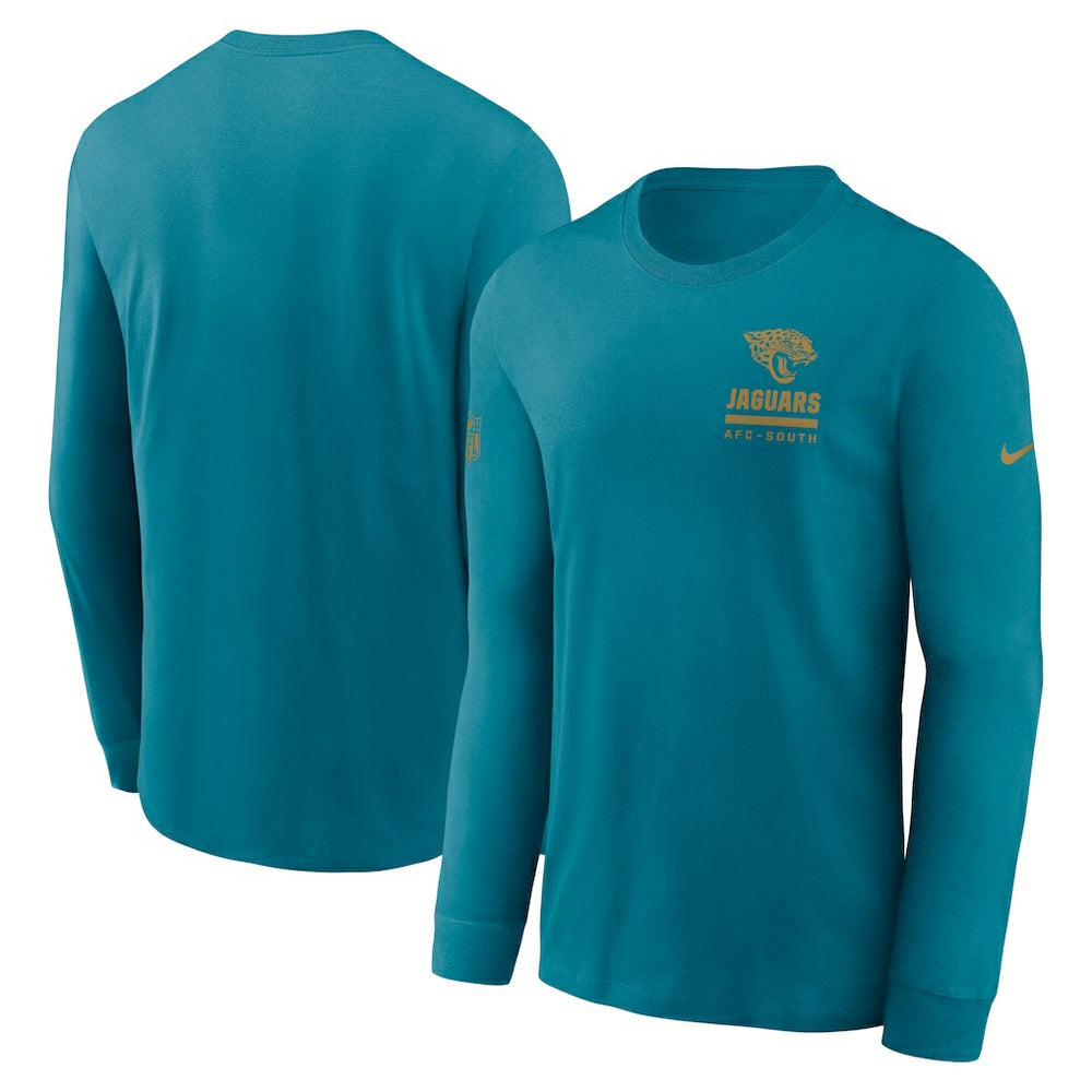 Jacksonville Jaguars Sideline Dri-FIT Long Sleeve T-Shirt - Teal T-shirts