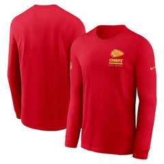 Kansas City Chiefs Sideline Dri-FIT Long Sleeve T-Shirt - Red T-shirts