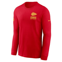 Kansas City Chiefs Sideline Dri-FIT Long Sleeve T-Shirt - Red T-shirts