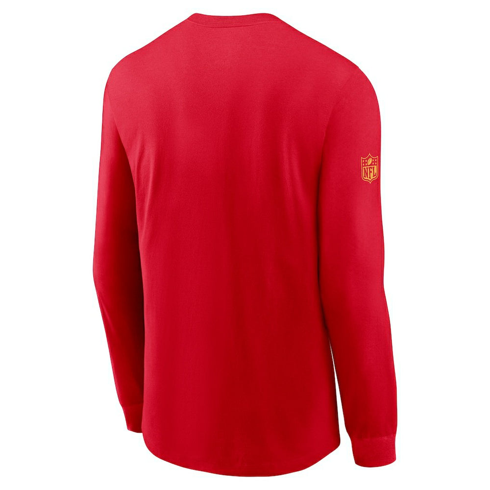 Kansas City Chiefs Sideline Dri-FIT Long Sleeve T-Shirt - Red T-shirts