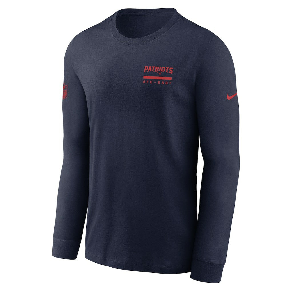 New England Patriots Sideline Dri-FIT Long Sleeve T-Shirt - Navy T-shirts