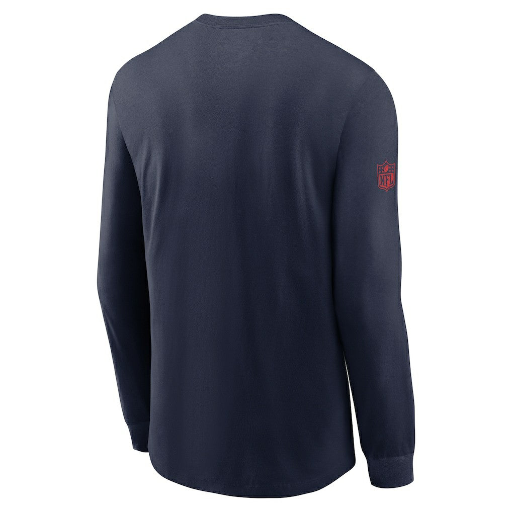 New England Patriots Sideline Dri-FIT Long Sleeve T-Shirt - Navy T-shirts