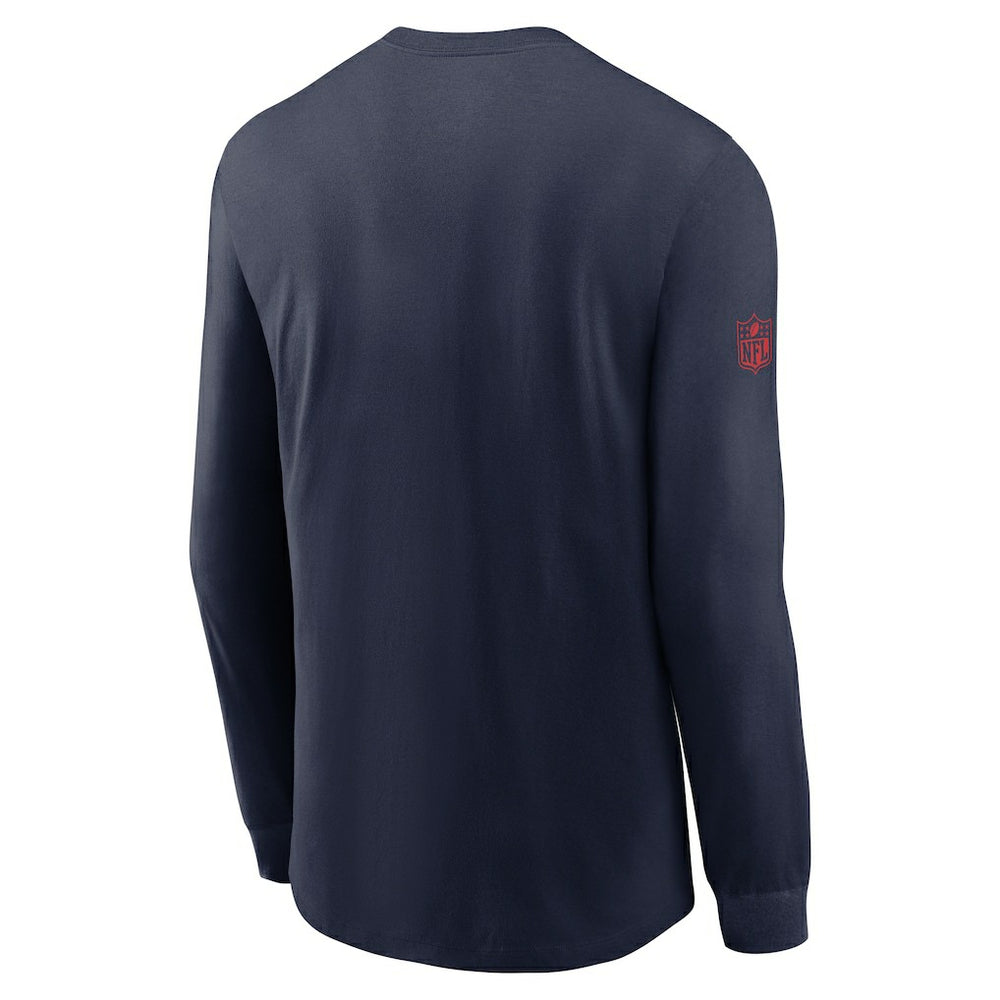 New England Patriots Sideline Dri-FIT Long Sleeve T-Shirt - Navy T-shirts