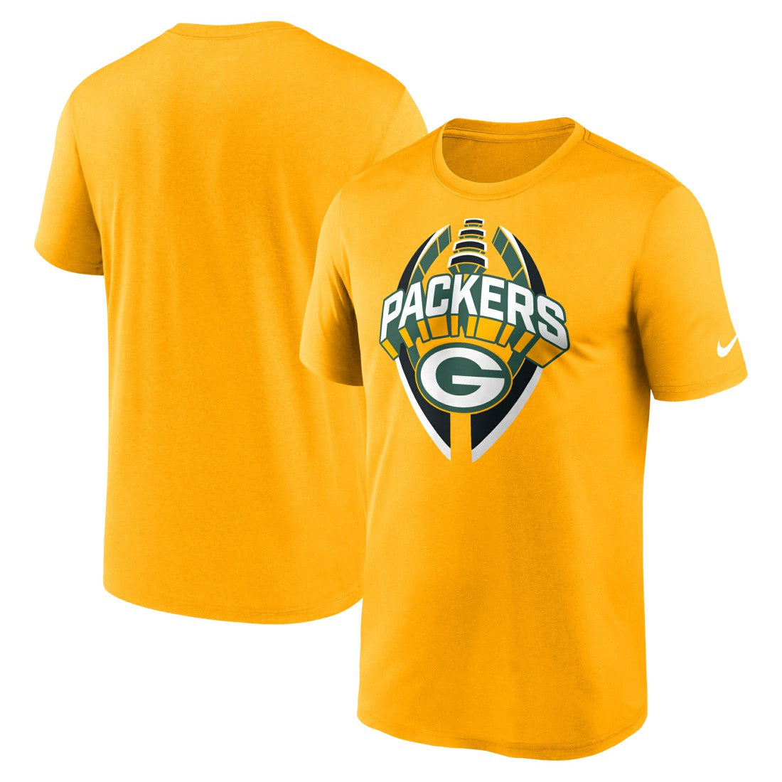Green Bay Packers Legend Icon Performance T-Shirt - Gold T-shirts