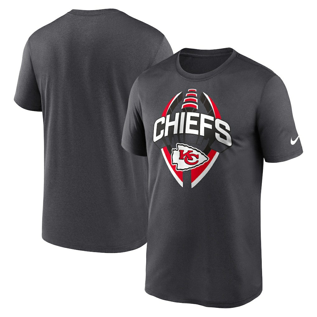 Kansas City Chiefs Legend Icon Performance T-Shirt - Gray T-shirts