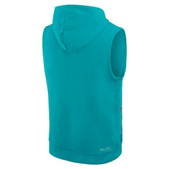 Miami Dolphins Sideline Standard Issue Dri-FIT Sleeveless Hoodie - Aqua Hoodies
