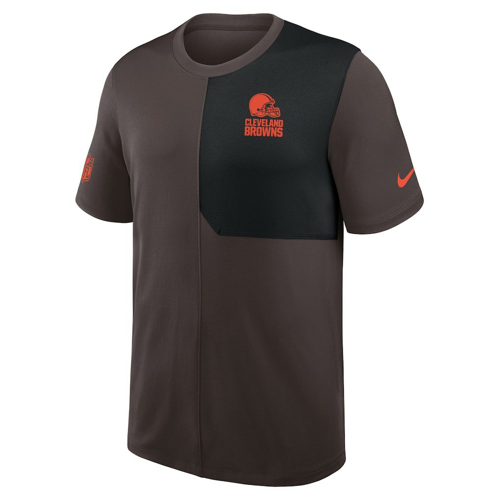 Cleveland Browns Sideline UV Dri-Fit Coach Shirt - Brown