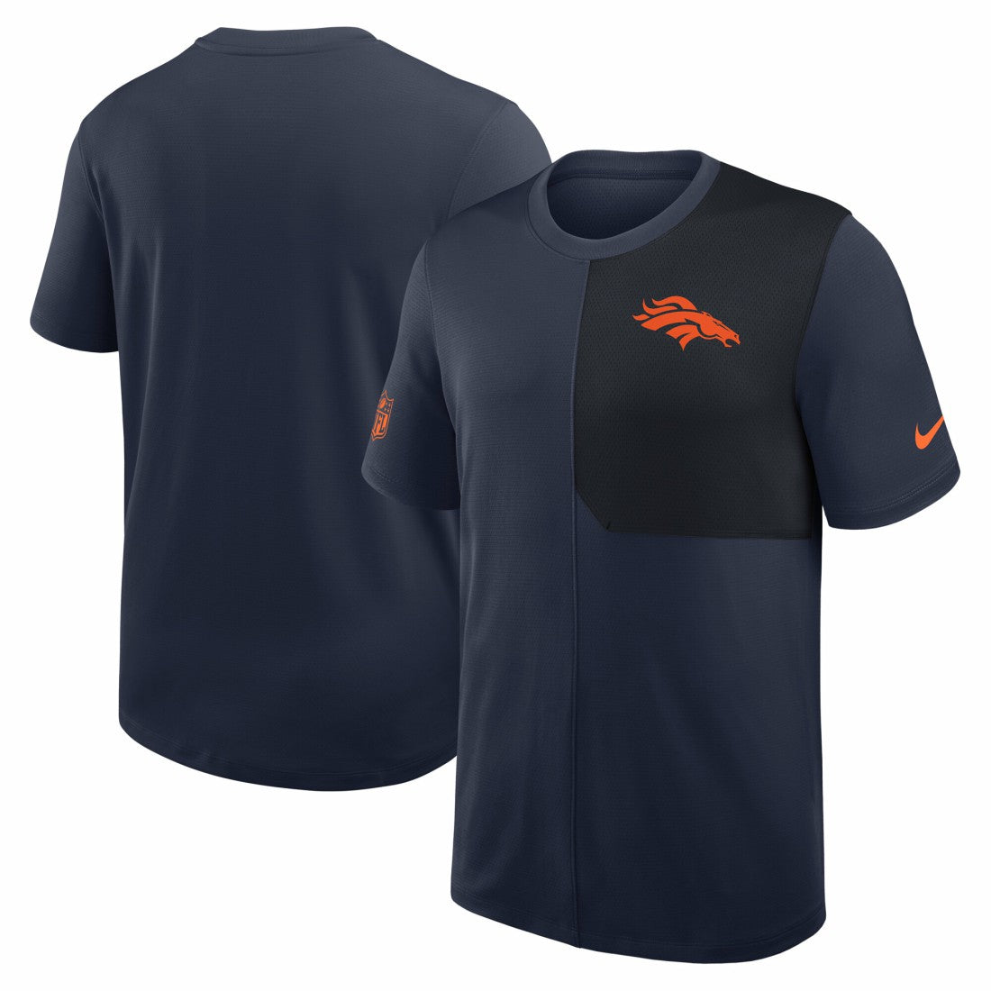 Denver Broncos Sideline UV Dri-Fit Coach Shirt - Navy