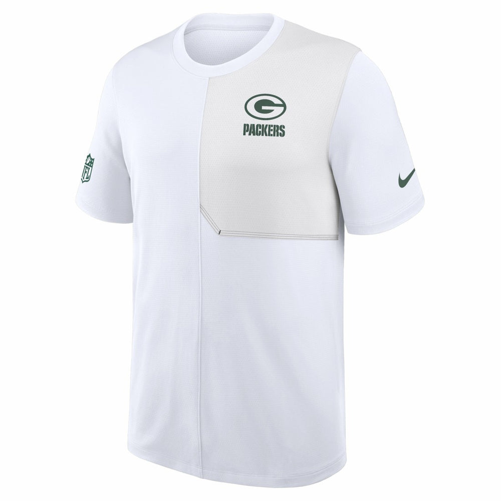 Green Bay Packers Sideline UV Dri-Fit Coach Shirt - White