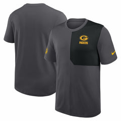 Green Bay Packers Sideline UV Dri-Fit Coach Shirt - Gray