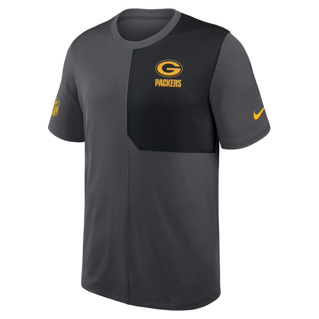 Green Bay Packers Sideline UV Dri-Fit Coach Shirt - Gray