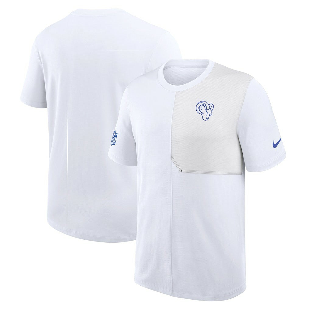 Los Angeles Rams Sideline UV Dri-Fit Coach Shirt - White