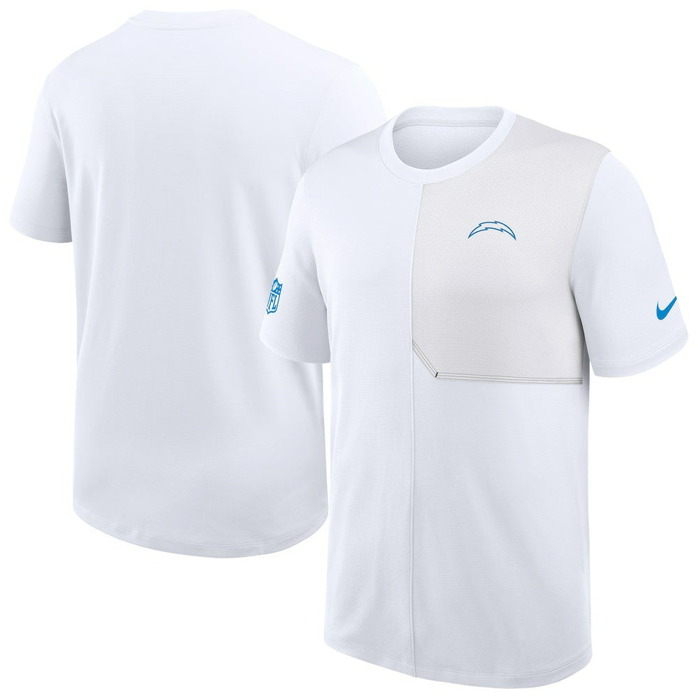 Los Angeles Chargers Sideline UV Dri-Fit Coach Shirt - White