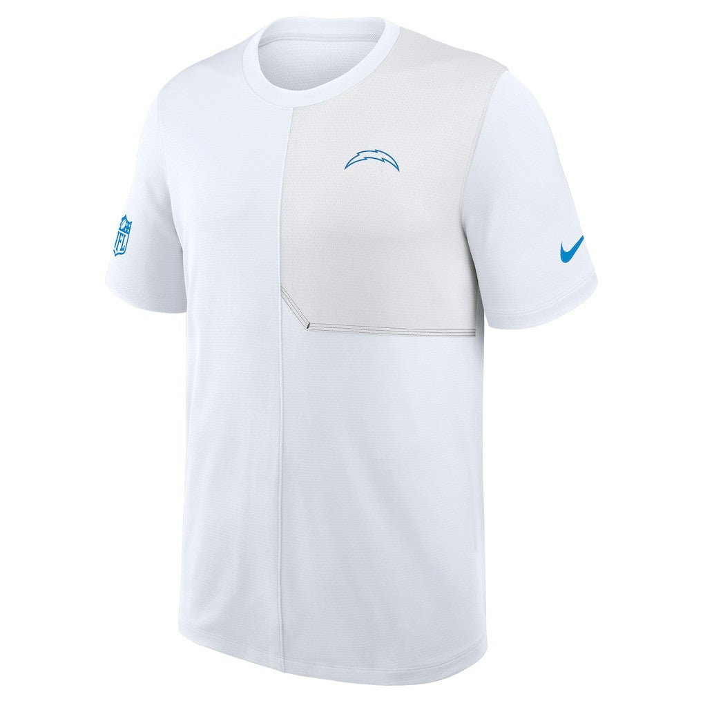 Los Angeles Chargers Sideline UV Dri-Fit Coach Shirt - White