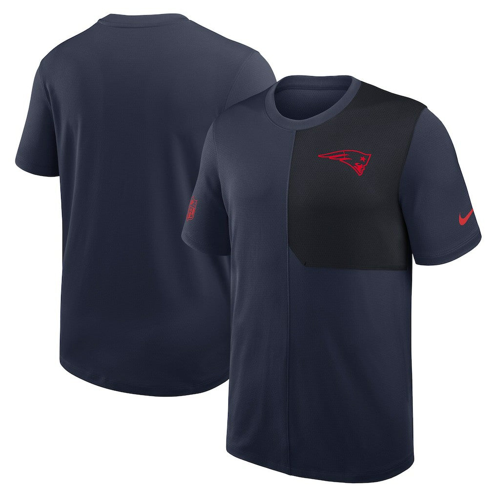 New England Patriots Sideline UV Dri-Fit Coach Shirt - Navy