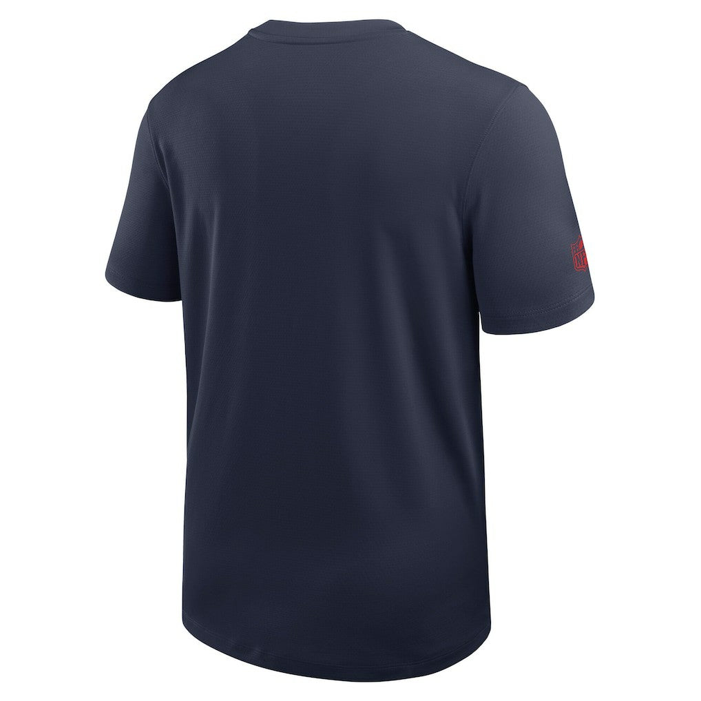 New England Patriots Sideline UV Dri-Fit Coach Shirt - Navy
