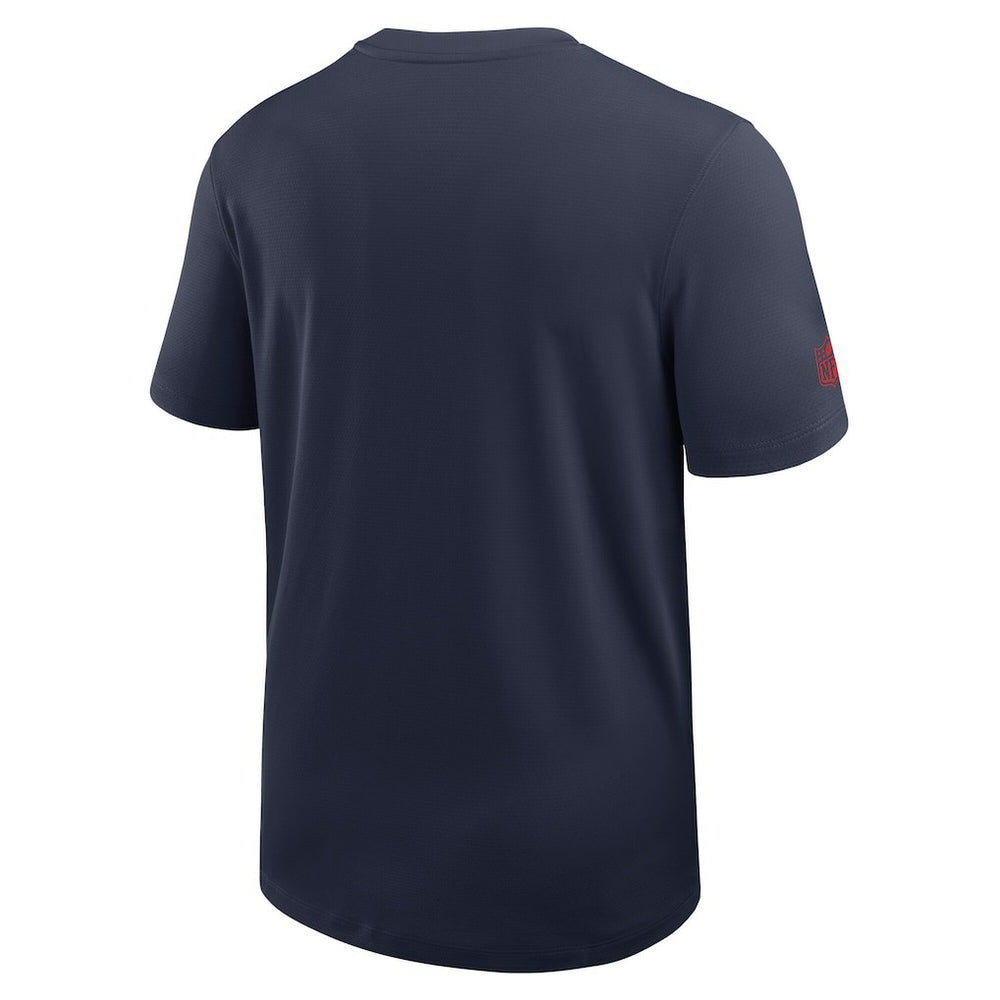 New England Patriots Sideline UV Dri-Fit Coach Shirt - Navy
