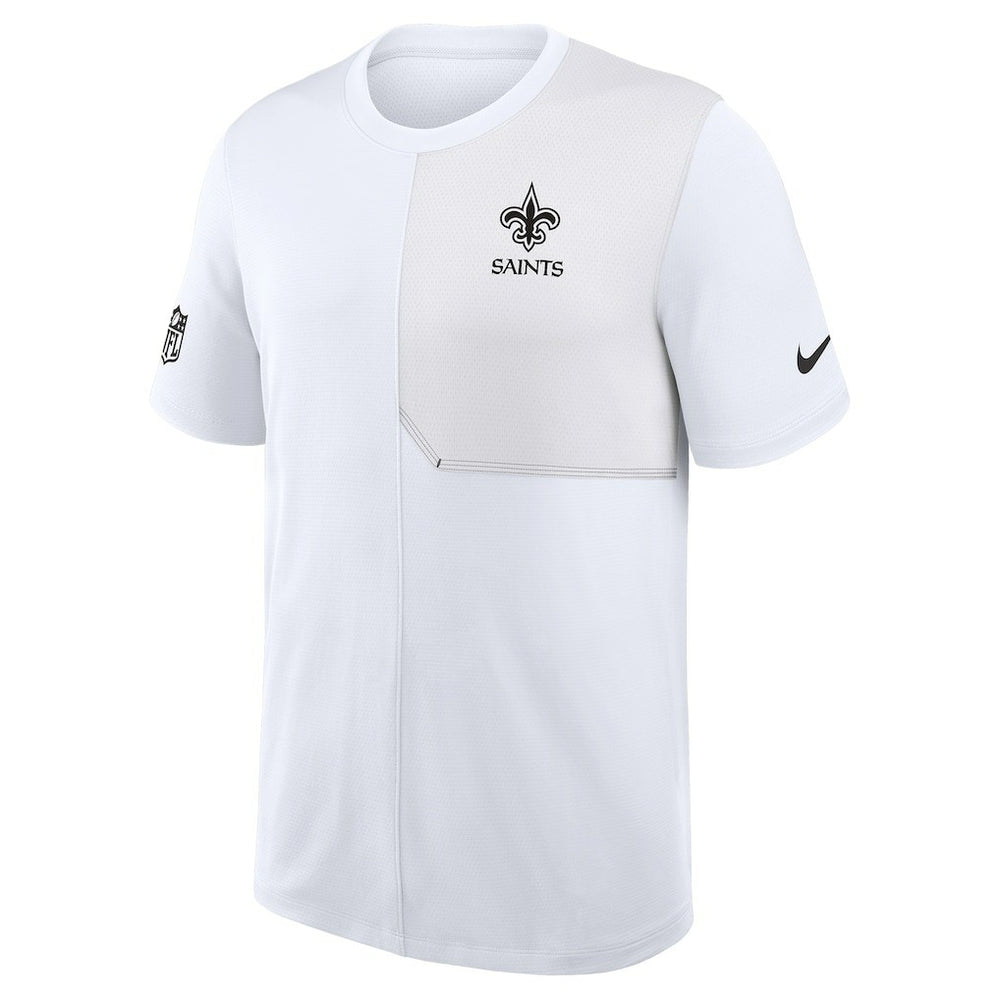 New Orleans Saints Sideline UV Dri-Fit Coach Shirt - White