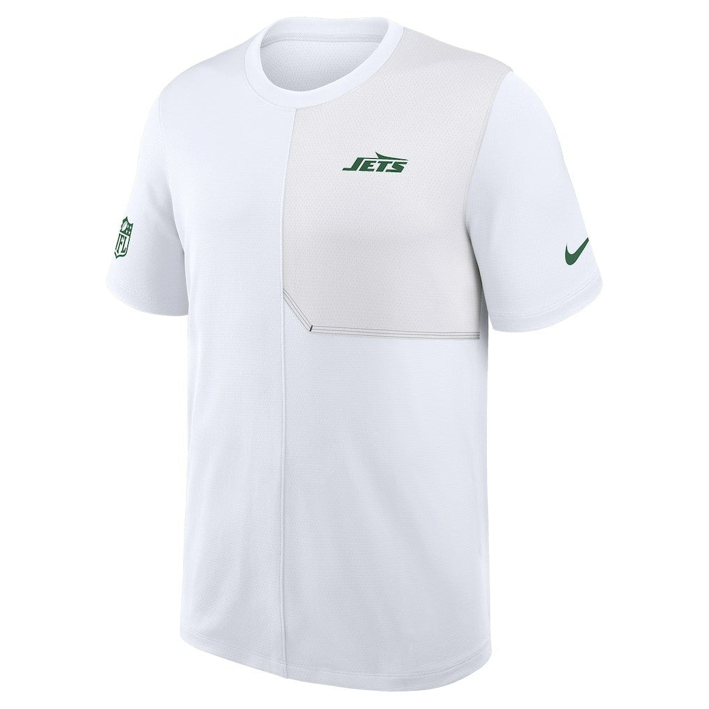 New York Jets Sideline UV Dri-Fit Coach Shirt - White