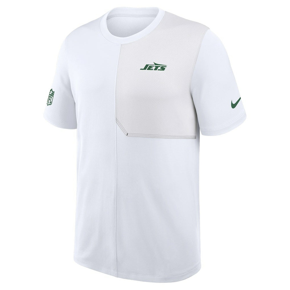New York Jets Sideline UV Dri-Fit Coach Shirt - White