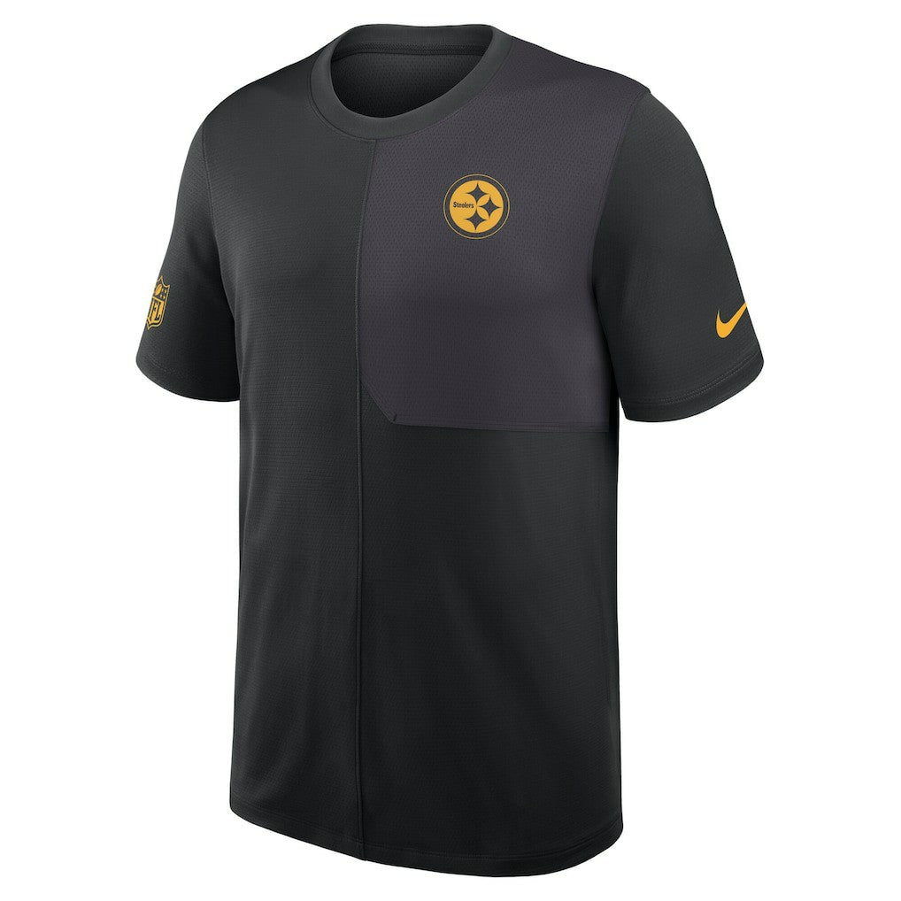 Pittsburgh Steelers Sideline UV Dri-Fit Coach Shirt - Black