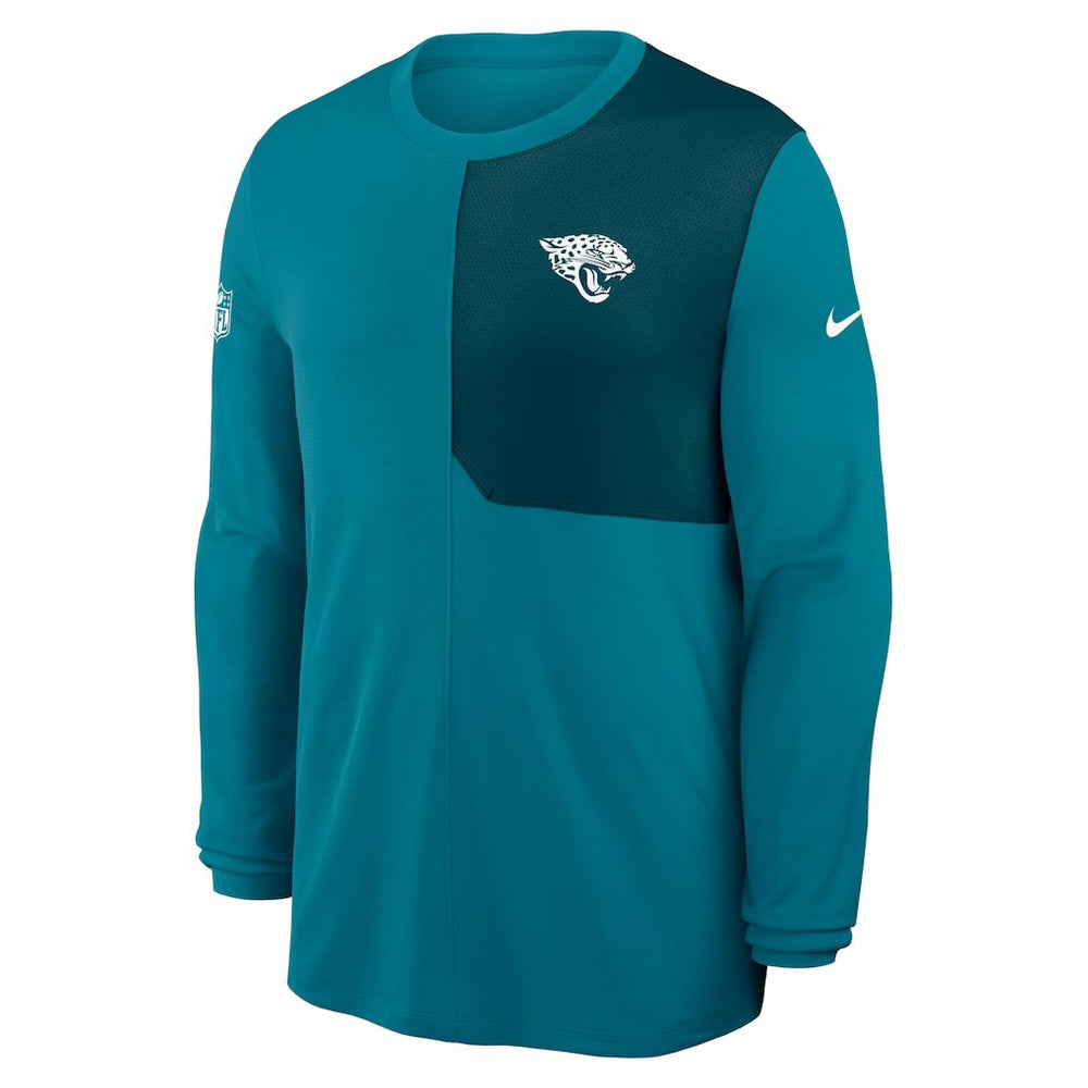 Jacksonville Jaguars Sideline Coach UV Dri-FIT Long Sleeve Shirt - Teal
