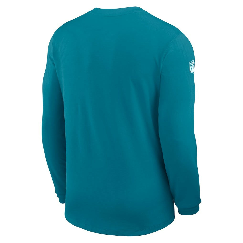 Jacksonville Jaguars Sideline Coach UV Dri-FIT Long Sleeve Shirt - Teal