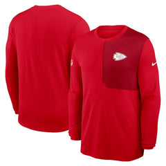 Kansas City Chiefs Sideline Coach UV Dri-FIT Long Sleeve Shirt - Red