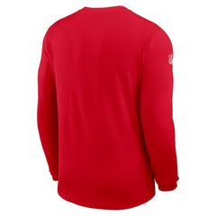Kansas City Chiefs Sideline Coach UV Dri-FIT Long Sleeve Shirt - Red