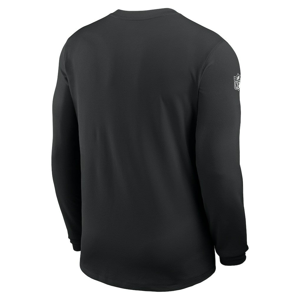 Las Vegas Raiders Sideline Coach UV Dri-FIT Long Sleeve Shirt - Black