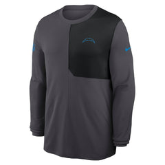 Los Angeles Chargers Sideline Coach UV Dri-FIT Long Sleeve Shirt - Gray