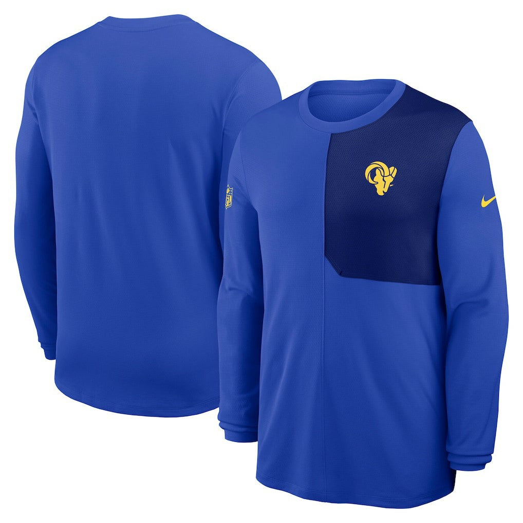 Los Angeles Rams Sideline Coach UV Dri-FIT Long Sleeve Shirt - Royal