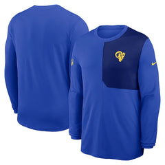Los Angeles Rams Sideline Coach UV Dri-FIT Long Sleeve Shirt - Royal