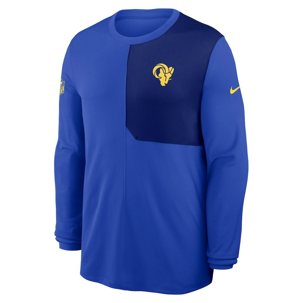 Los Angeles Rams Sideline Coach UV Dri-FIT Long Sleeve Shirt - Royal