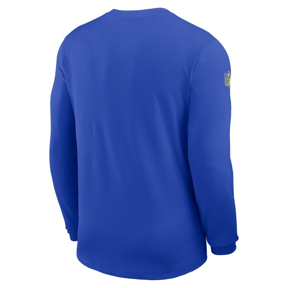 Los Angeles Rams Sideline Coach UV Dri-FIT Long Sleeve Shirt - Royal