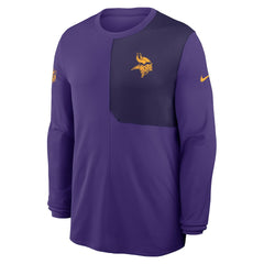 Minnesota Vikings Sideline Coach UV Dri-FIT Long Sleeve Shirt - Purple