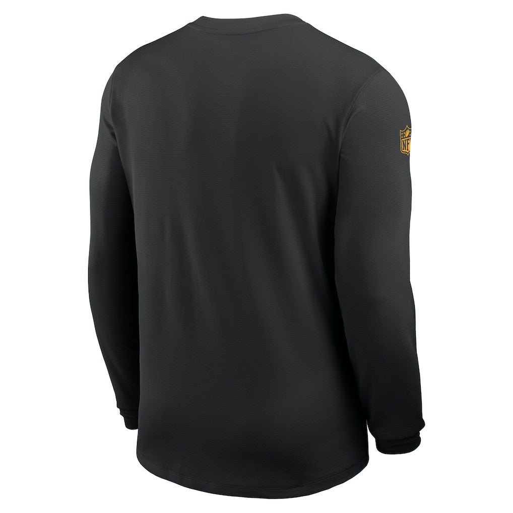 Minnesota Vikings Sideline Coach UV Dri-FIT Long Sleeve Shirt - Black