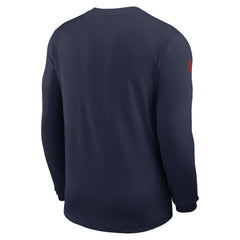 New England Patriots Sideline Coach UV Dri-FIT Long Sleeve Shirt - Navy