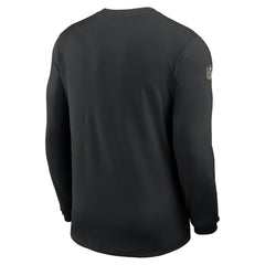 New Orleans Saints Sideline Coach UV Dri-FIT Long Sleeve Shirt - Black