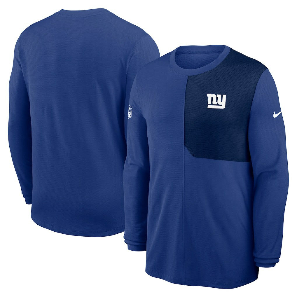 New York Giants Sideline Coach UV Dri-FIT Long Sleeve Shirt - Royal