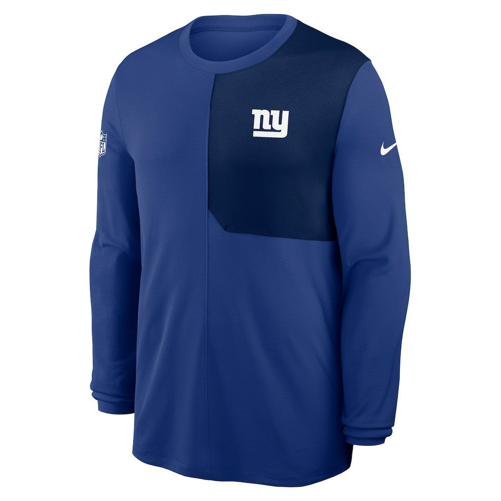 New York Giants Sideline Coach UV Dri-FIT Long Sleeve Shirt - Royal
