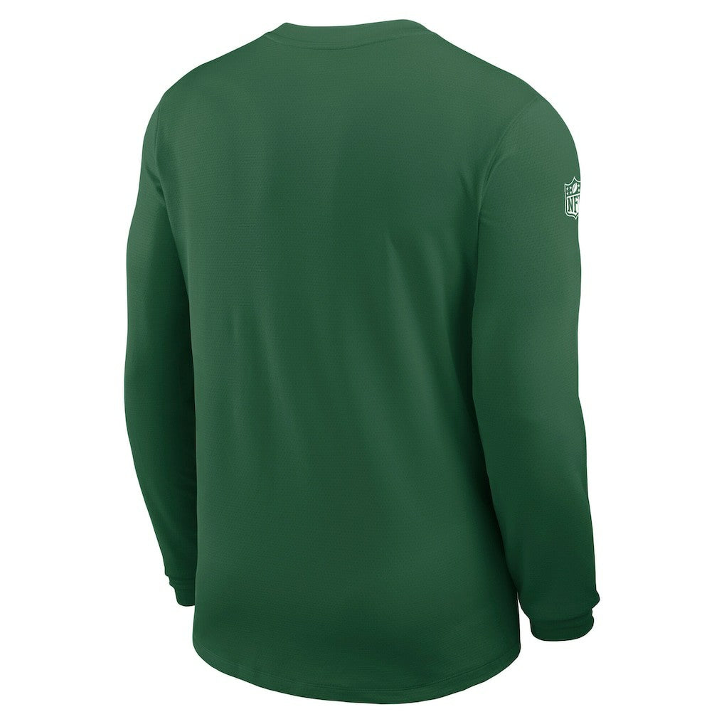 New York Jets Sideline Coach UV Dri-FIT Long Sleeve Shirt - Green