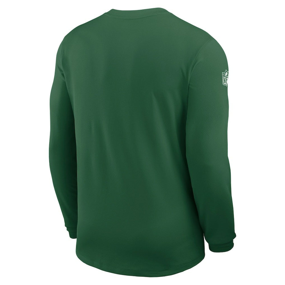 New York Jets Sideline Coach UV Dri-FIT Long Sleeve Shirt - Green