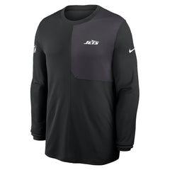 New York Jets Sideline Coach UV Dri-FIT Long Sleeve Shirt - Black