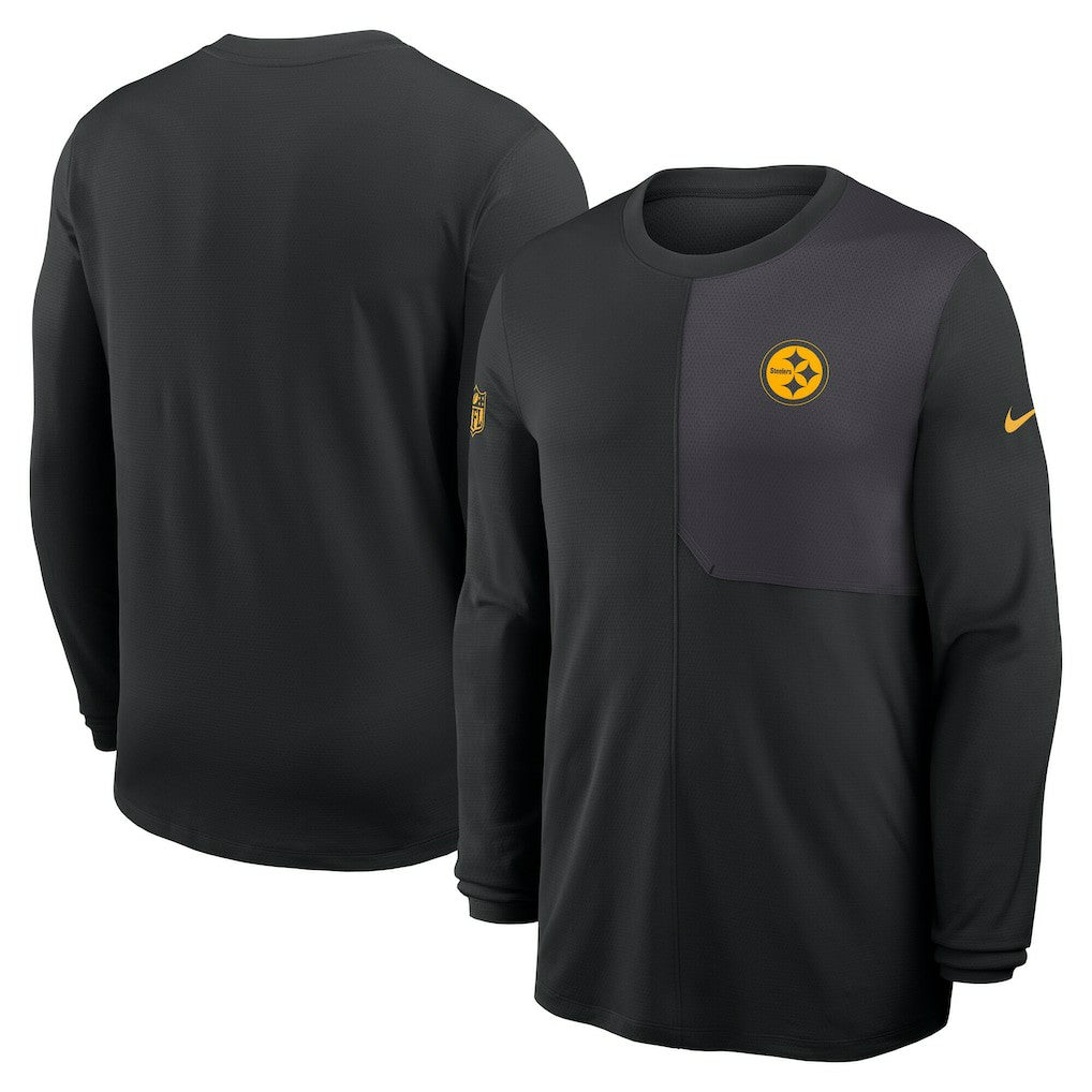 Pittsburgh Steelers Sideline Coach UV Dri-FIT Long Sleeve Shirt - Black