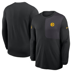 Pittsburgh Steelers Sideline Coach UV Dri-FIT Long Sleeve Shirt - Black