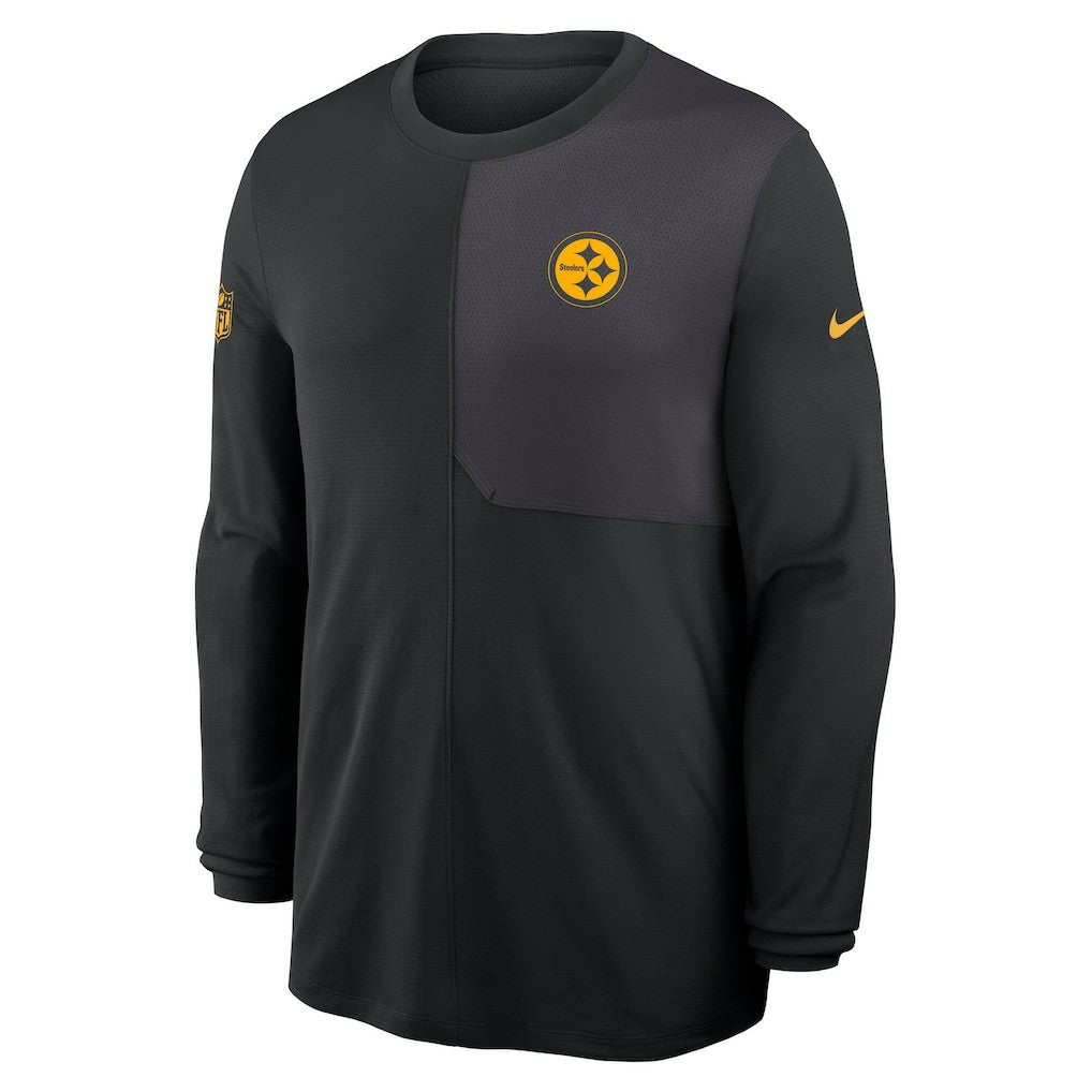 Pittsburgh Steelers Sideline Coach UV Dri-FIT Long Sleeve Shirt - Black