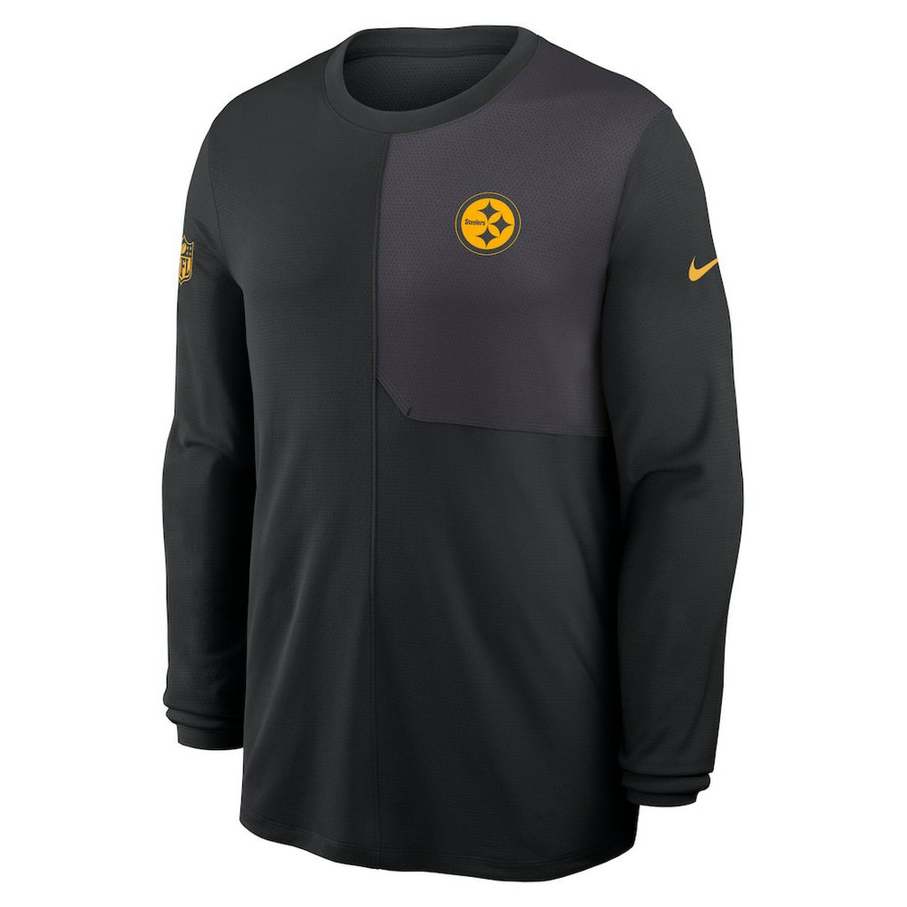 Pittsburgh Steelers Sideline Coach UV Dri-FIT Long Sleeve Shirt - Black