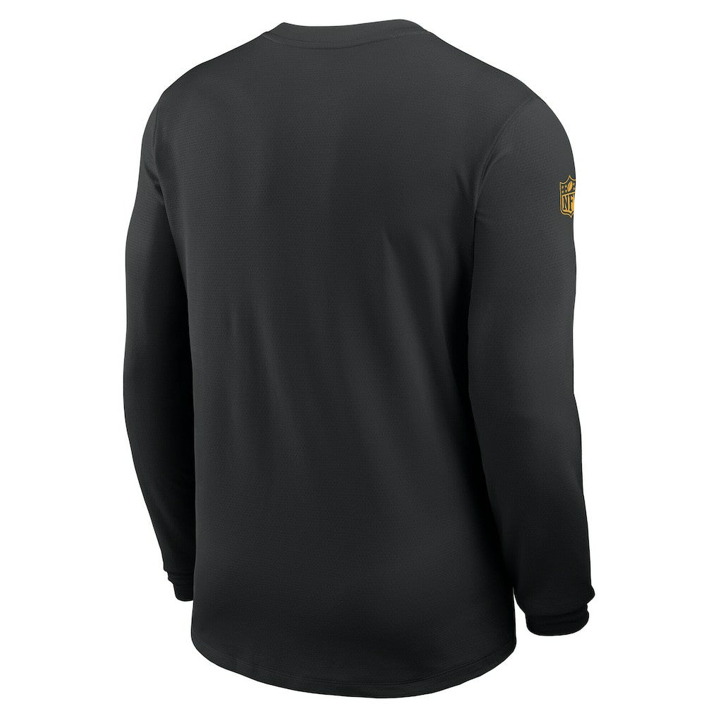 Pittsburgh Steelers Sideline Coach UV Dri-FIT Long Sleeve Shirt - Black